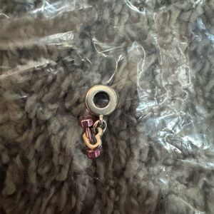 Pandora Silver and Purple Charm Bracelet